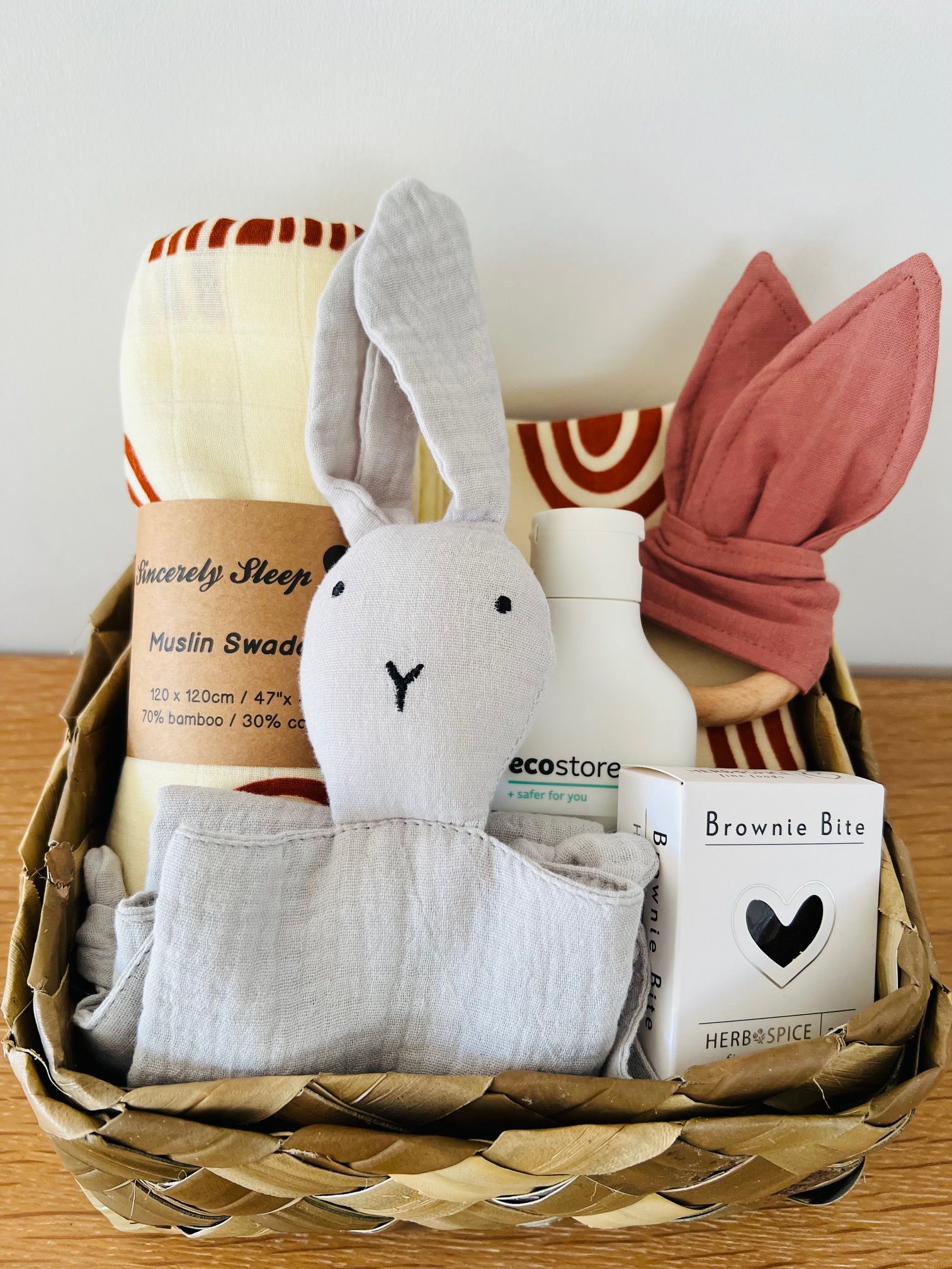 Newborn Essentials Gift Basket in Luxe Lemon Design The Gift Loft (NZ